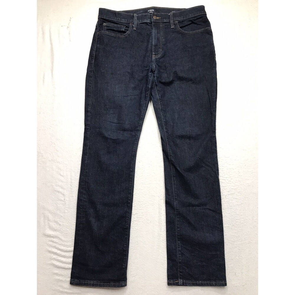 J CREW Signature Flex Jeans Men 36x32 (34/32 tag) Dark Wash Stretch Denim
